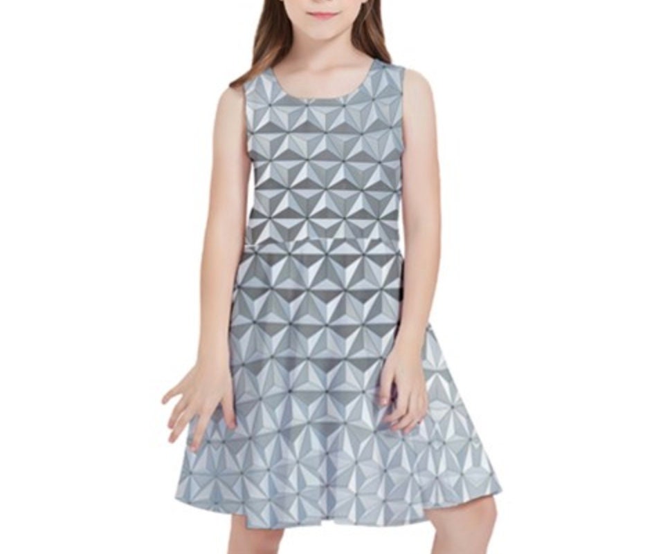 Kid's Epcot Spaceship Earth Inspired Skater Dress