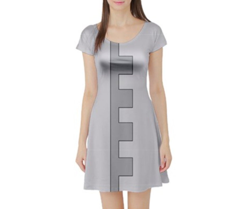 Yzma Lab Coat Emperor's New Groove Inspired Short Sleeve Skater Dress