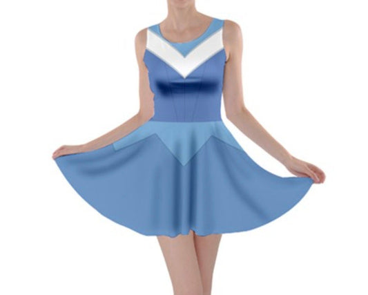 Blue Aurora Sleeping Beauty Inspired Skater Dress