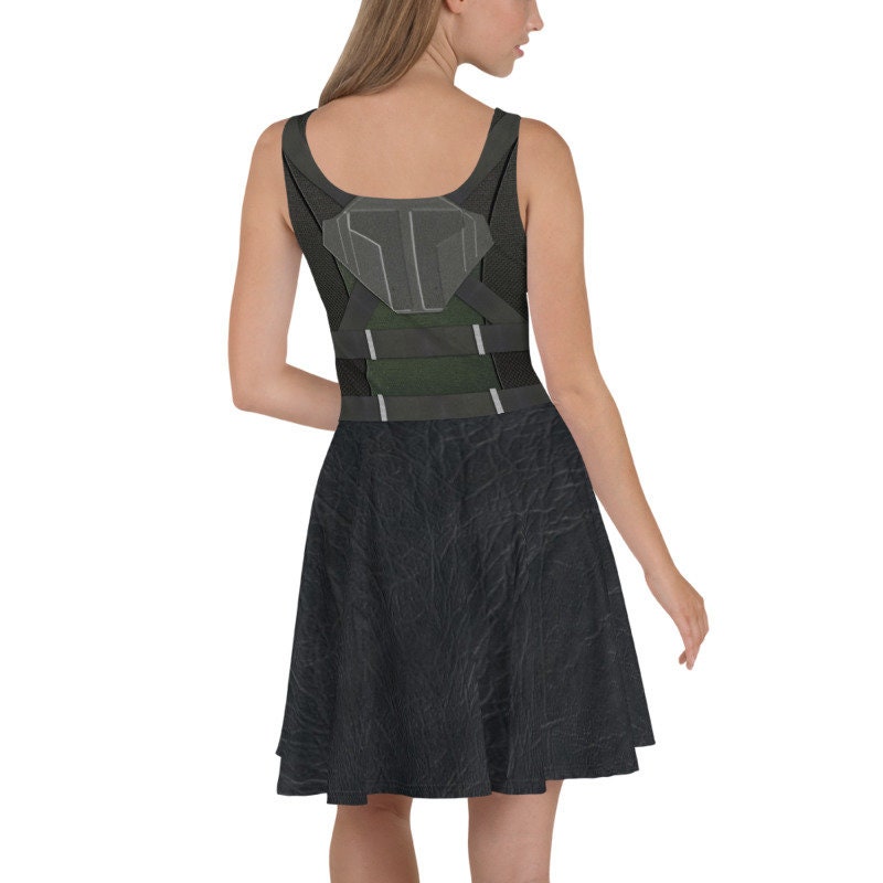 Black Widow The Avengers Inspired Skater Dress