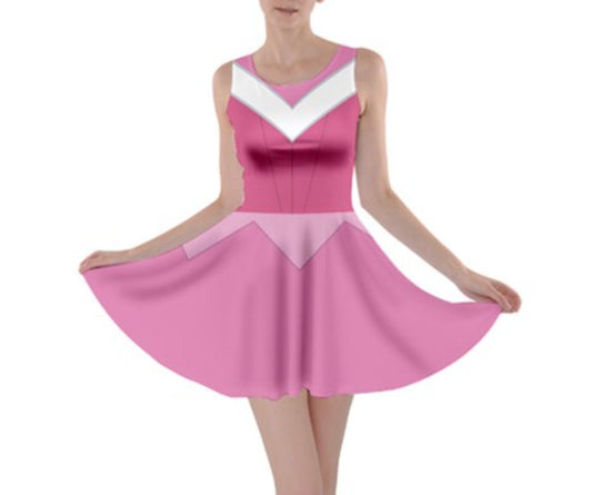 Pink Aurora Sleeping Beauty Inspired Skater Dress