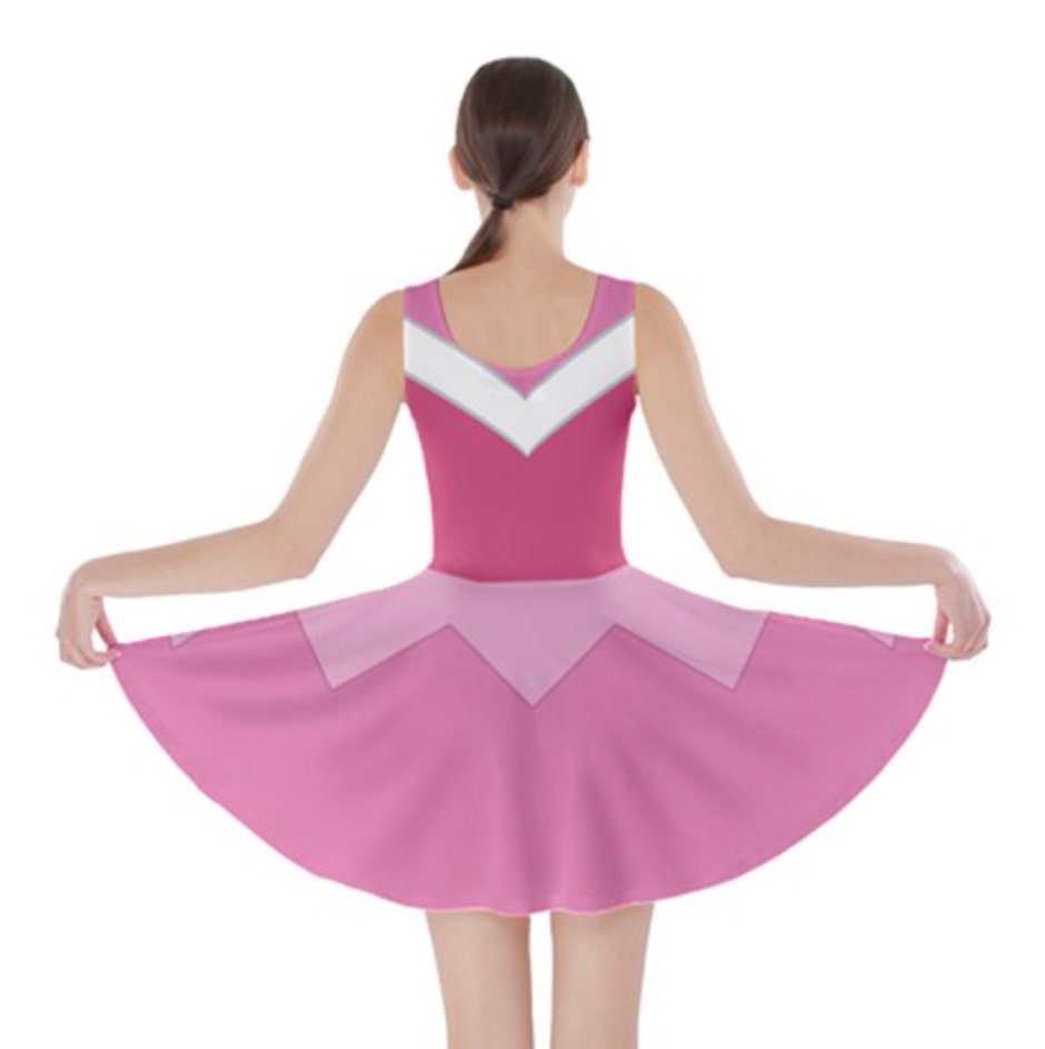 Pink Aurora Sleeping Beauty Inspired Skater Dress