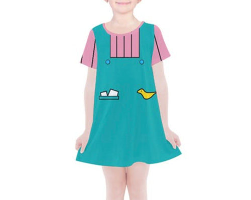 Kid's Phil and Lil Rugrats Inspired Short Sleeve Dress
