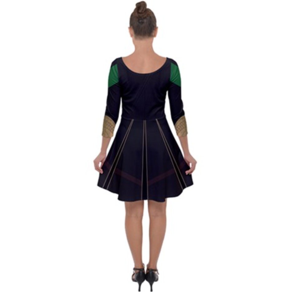 Loki Thor Inspired Quarter Sleeve Skater Dress