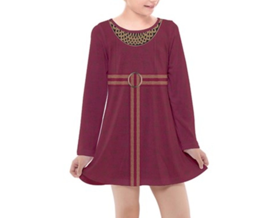 Kid's Mother Gothel Tangled Inspired Long Sleeve Dress