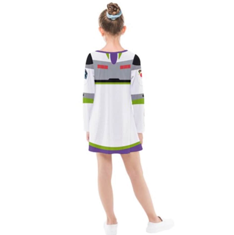 Kid's Buzz Lightyear Toy Story Inspired Long Sleeve Dress