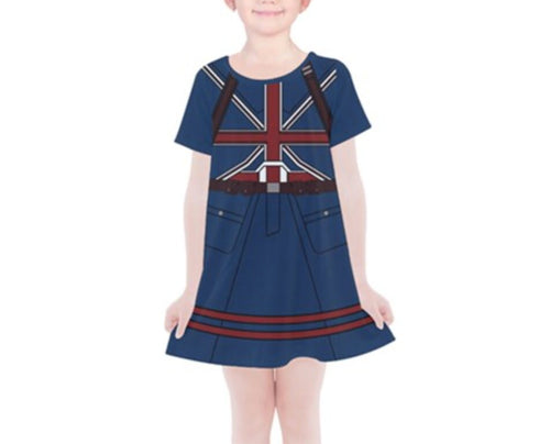 Kid's Captain Carter What If... Inspired Short Sleeve Dress