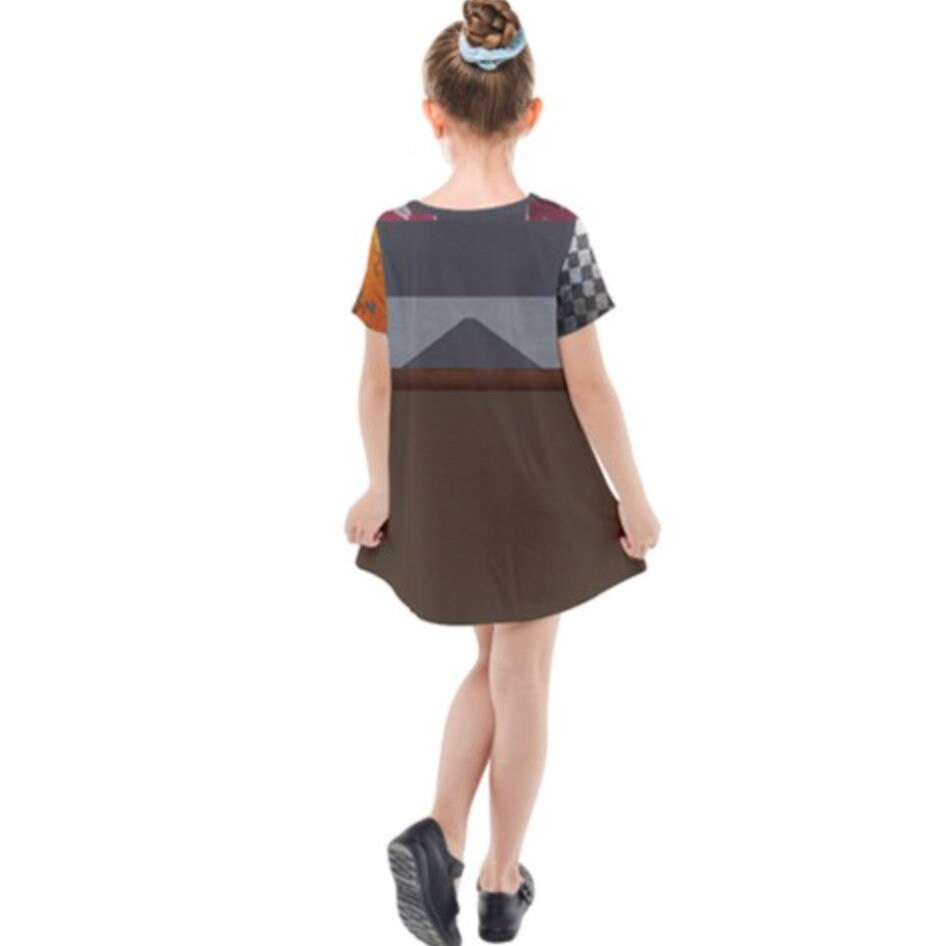 Kid's Sabine Wren Star Wars Inspired Short Sleeve Dress