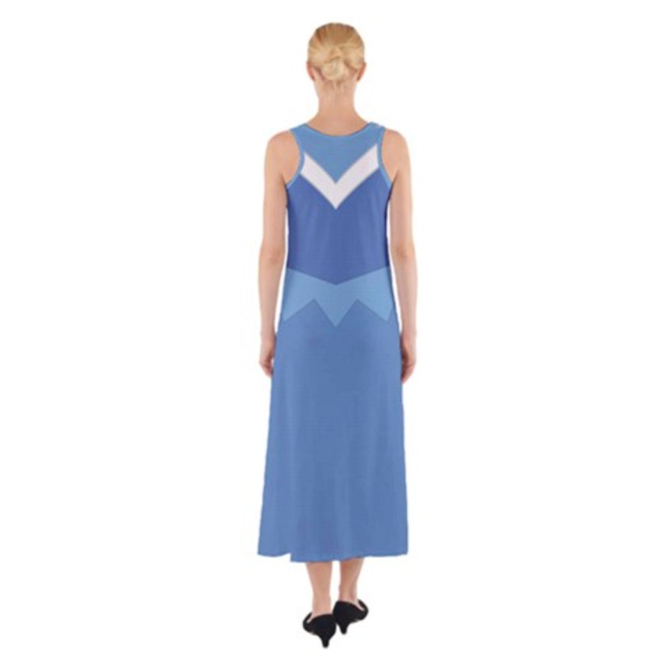 Blue Aurora Sleeping Beauty Inspired Sleeveless Maxi Dress