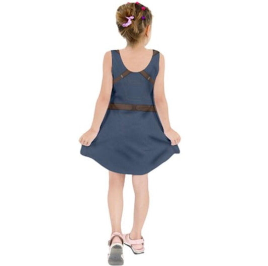 Kid's Captain America Inspired Sleeveless Dress