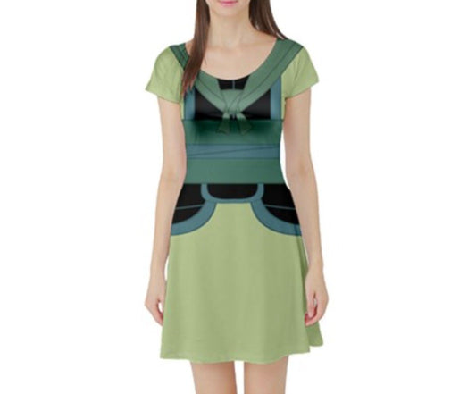 Ping Mulan Inspired Short Sleeve Skater Dress