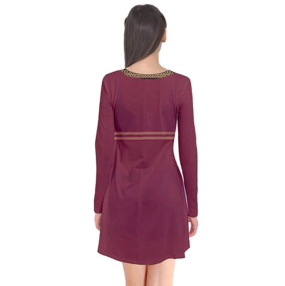 Mother Gothel Tangled Inspired Long Sleeve Flare Dress