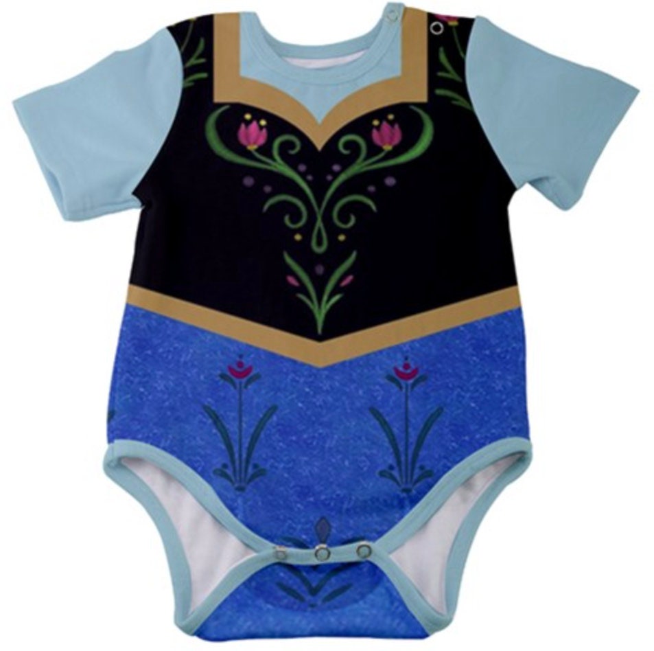 Anna Frozen Inspired Baby Bodysuit