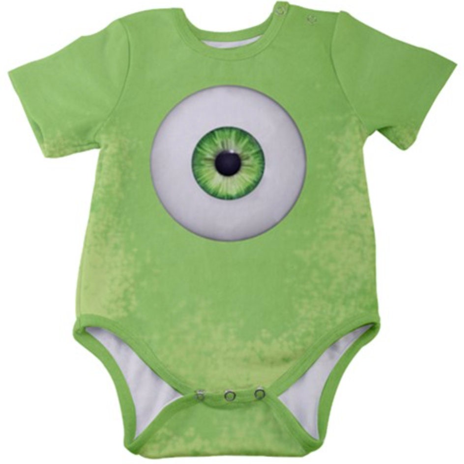 Mike Wazowski Monsters Inc. Inspired Baby Bodysuit