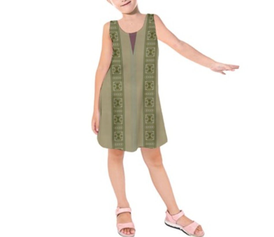 Kid's Bruno Encanto Inspired Sleeveless Dress