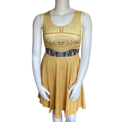 RUSH ORDER: C3PO Star Wars Inspired Skater Dress