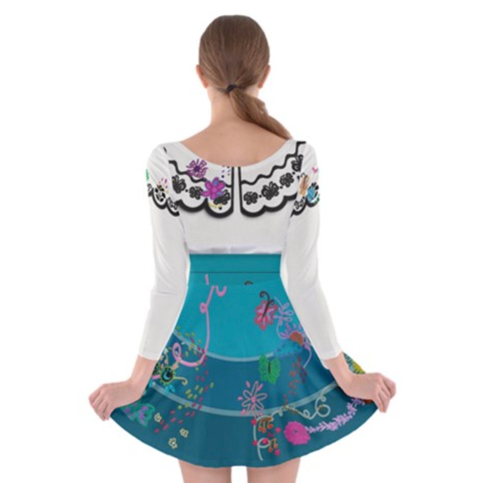 Mirabel Encanto Inspired Long Sleeve Skater Dress
