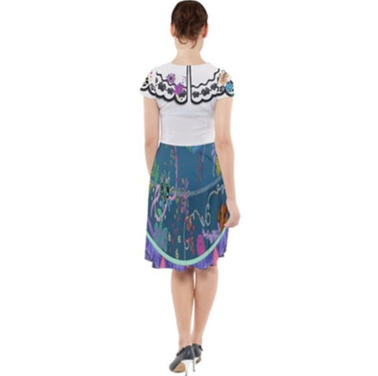 Mirabel Encanto Inspired Cap Sleeve Midi Dress