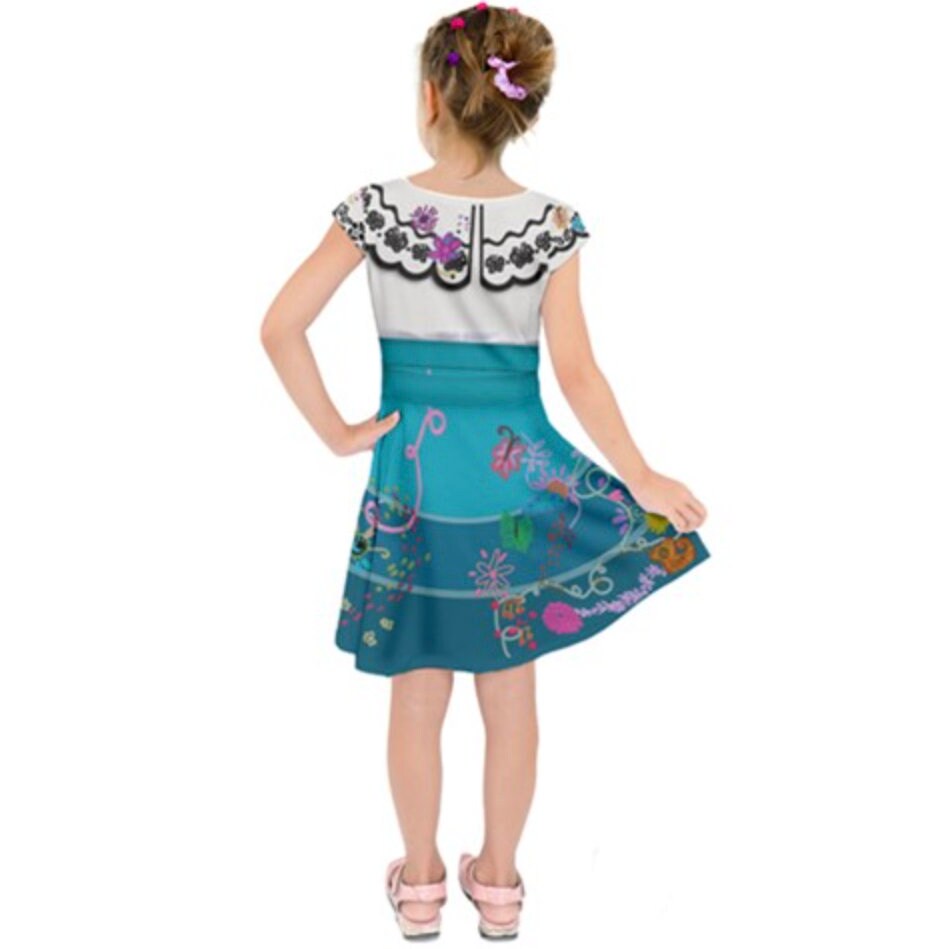 Kid's Mirabel Encanto Inspired Short Sleeve Dress