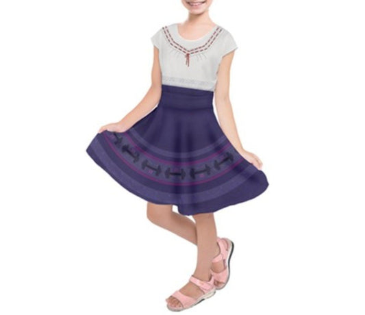 Kid's Luisa Encanto Inspired Short Sleeve Dress