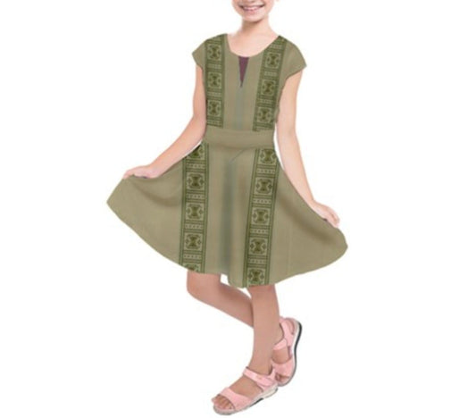 Kid's Bruno Encanto Inspired Short Sleeve Dress