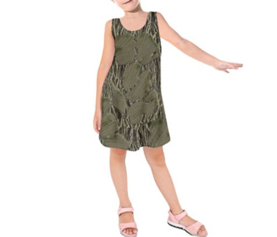 Kid's Groot Guardians of the Galaxy Inspired Sleeveless Dress