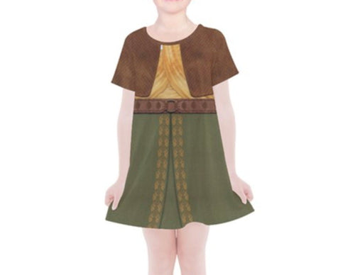 Kid's Raya and the Last Dragon Inspired Short Sleeve Dress