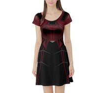 Scarlet Witch Inspired Short Sleeve Skater Dress