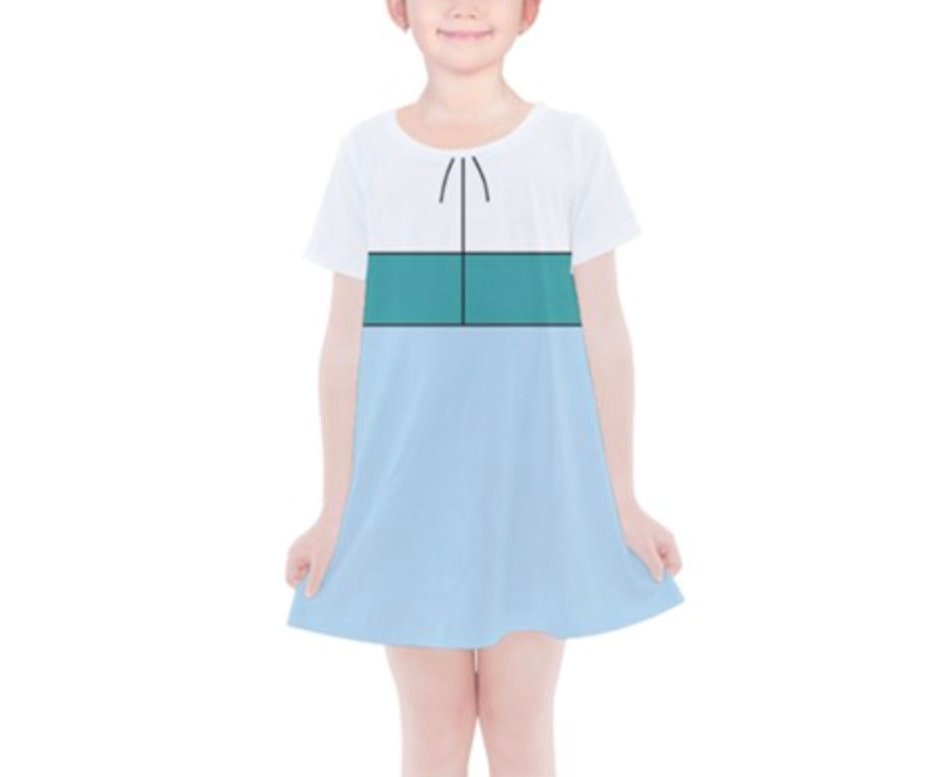 Kid's Thumbelina Inspired Short Sleeve Dress