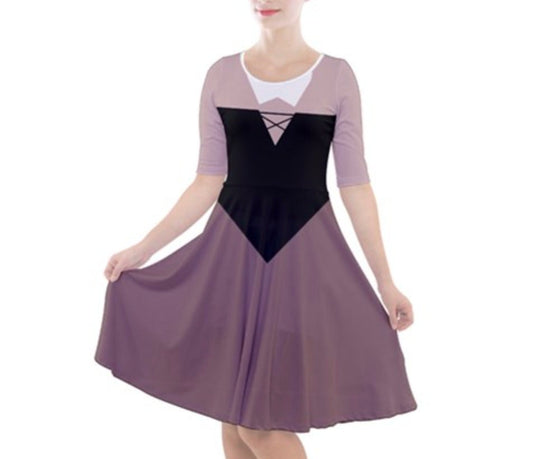 Briar Rose Sleeping Beauty Inspired Quarter Sleeve Skater Dress