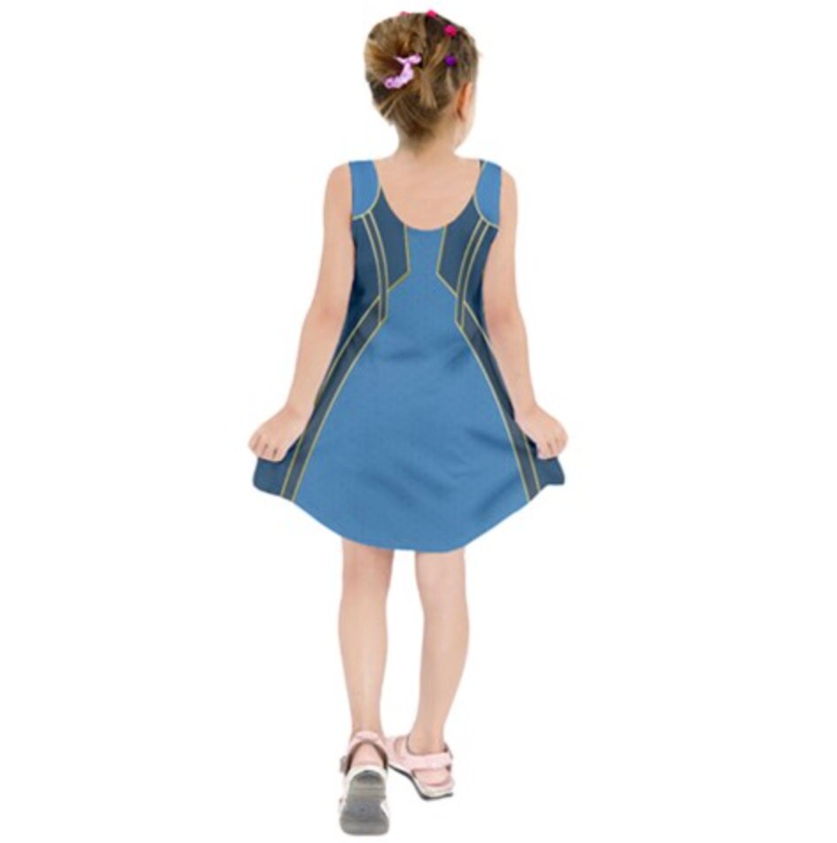 Kid's Ms Marvel Inspired Sleeveless Dress
