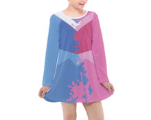 Kid's Aurora Make It Pink Make It Blue Sleeping Beauty Inspired Long Sleeve Dress