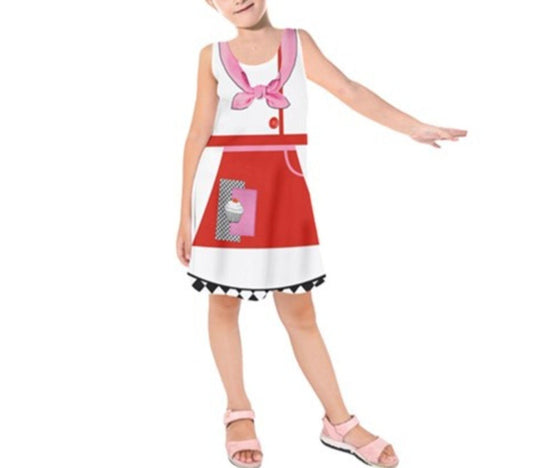 Kid's Chef Minnie Inspired Sleeveless Dress