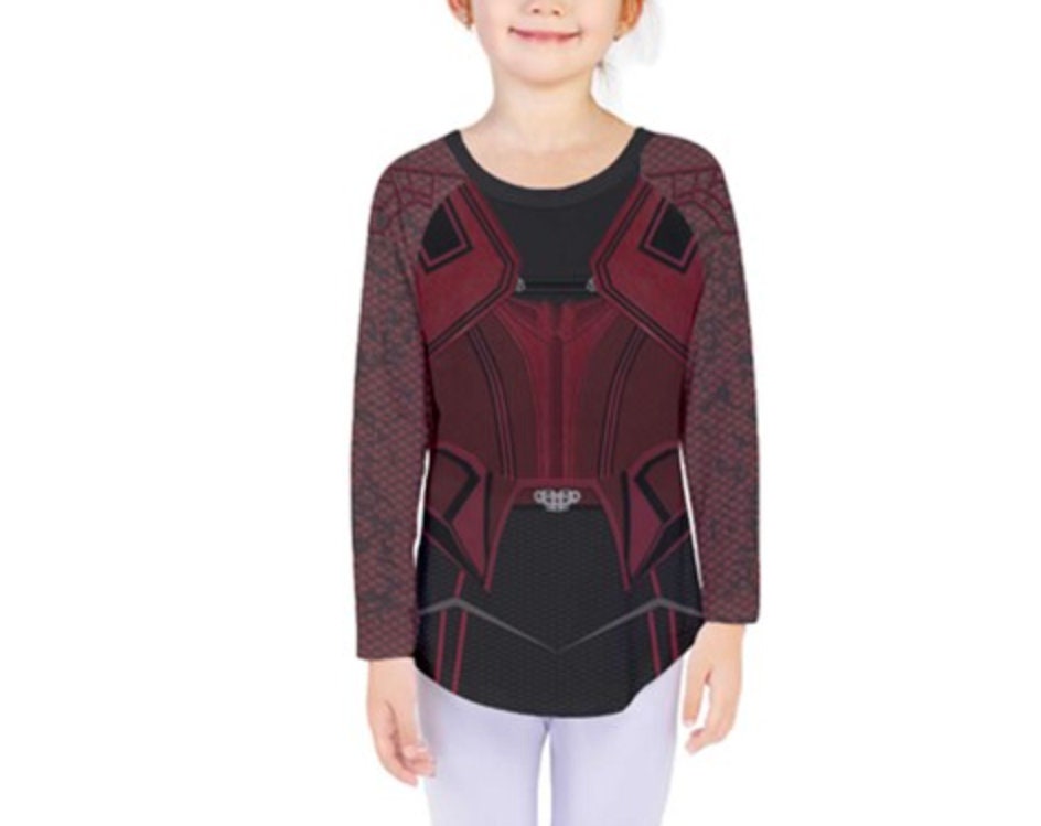 Kid's Scarlet Witch Inspired Long Sleeve Shirt