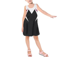 Kid's Spider-Gwen Into the Spider-Verse Inspired Sleeveless Dress