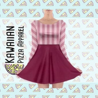 Edith Despicable Me Inspired Long Sleeve Skater Dress