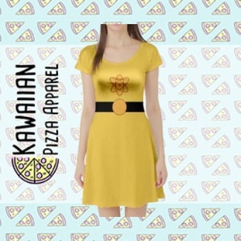 Powerline Goofy Movie Inspired Short Sleeve Skater Dress