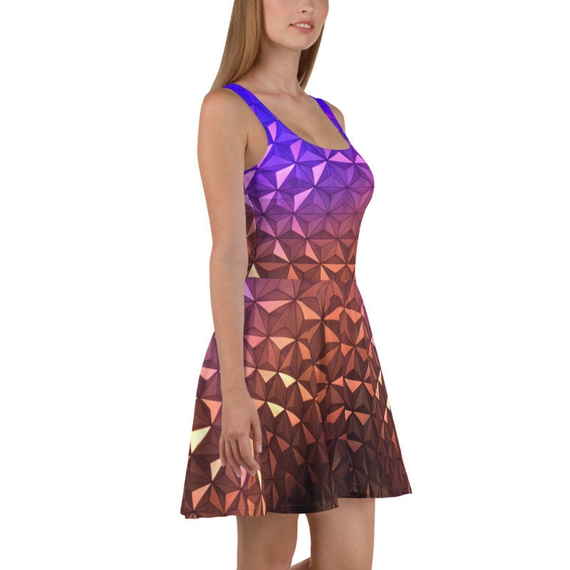 RUSH ORDER: Epcot Nighttime Spaceship Earth Inspired Skater Dress