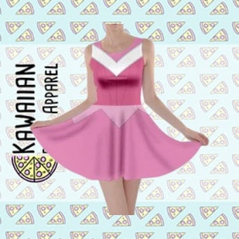 RUSH ORDER: Pink Aurora Sleeping Beauty Inspired Skater Dress