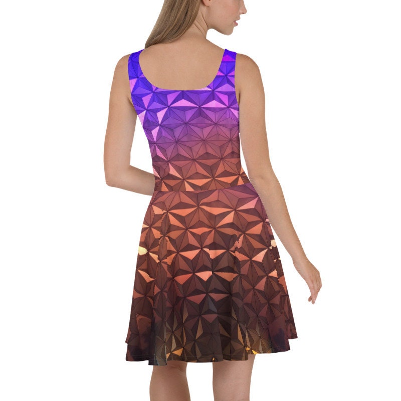 RUSH ORDER: Epcot Nighttime Spaceship Earth Inspired Skater Dress