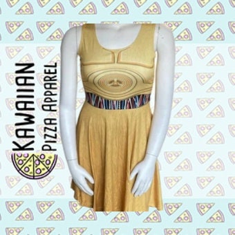 RUSH ORDER: C3PO Star Wars Inspired Skater Dress