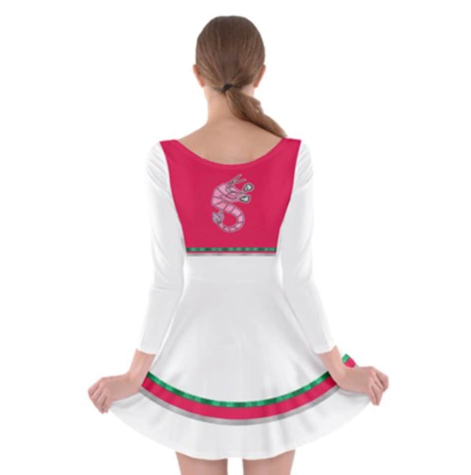 ZOMBIES 2 Cheerleader Inspired Long Sleeve Skater Dress
