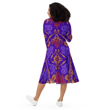 RUSH ORDER: Magic Carpet Inspired All-over print long sleeve midi dress