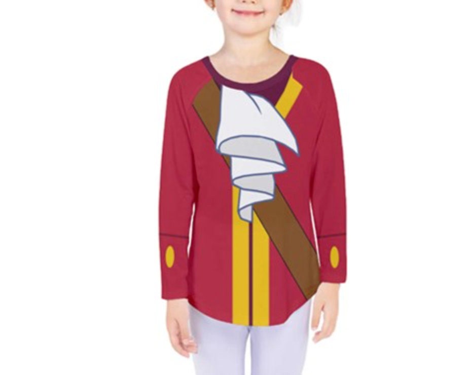 Kid's Captain Hook Peter Pan Inspired Long Sleeve Shirt
