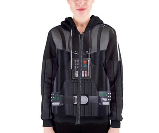 Women's Darth Vader Inspired Zipper Hoodie