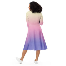 RUSH ORDER: Padme Inspired All-over print long sleeve midi dress