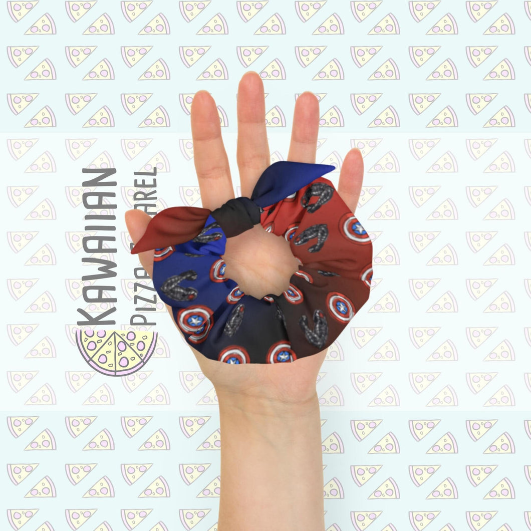 Cap and Bucky Inspired Recycled Scrunchie