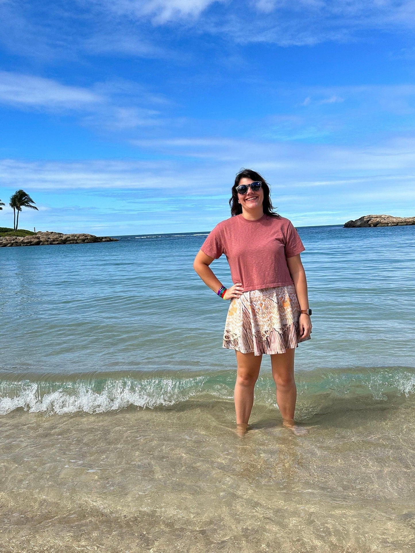 Moana Inspired Sport Skater Skort