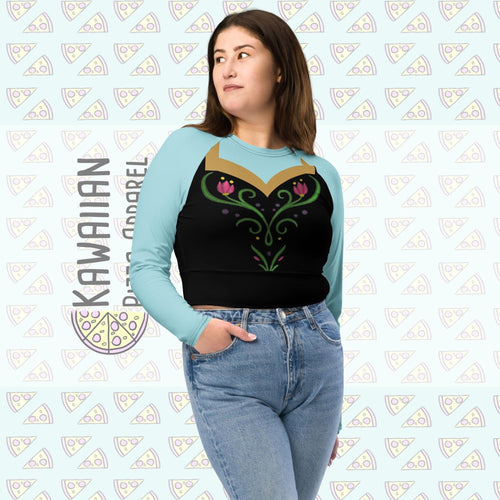 RUSH ORDER: Anna Inspired Recycled long-sleeve crop top