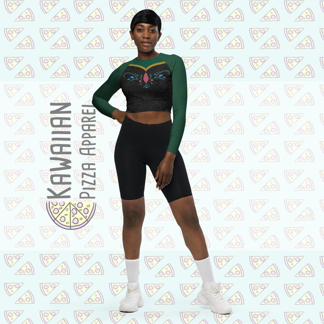 RUSH ORDER: Coronation Anna Inspired Recycled long-sleeve crop top